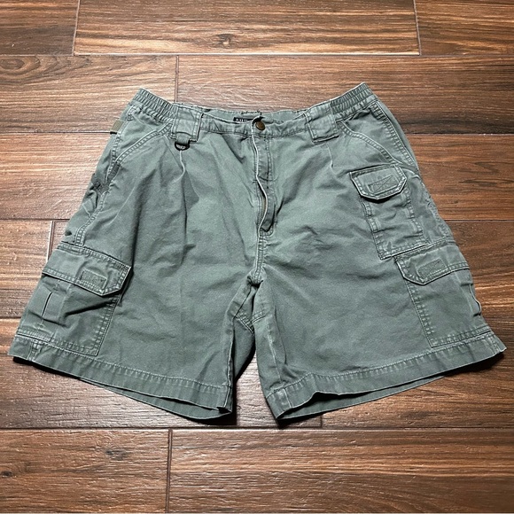 5.11 Tactical Series Women’s Cargo Shorts 16 Green Cotton Canvas - Picture 1 of 7